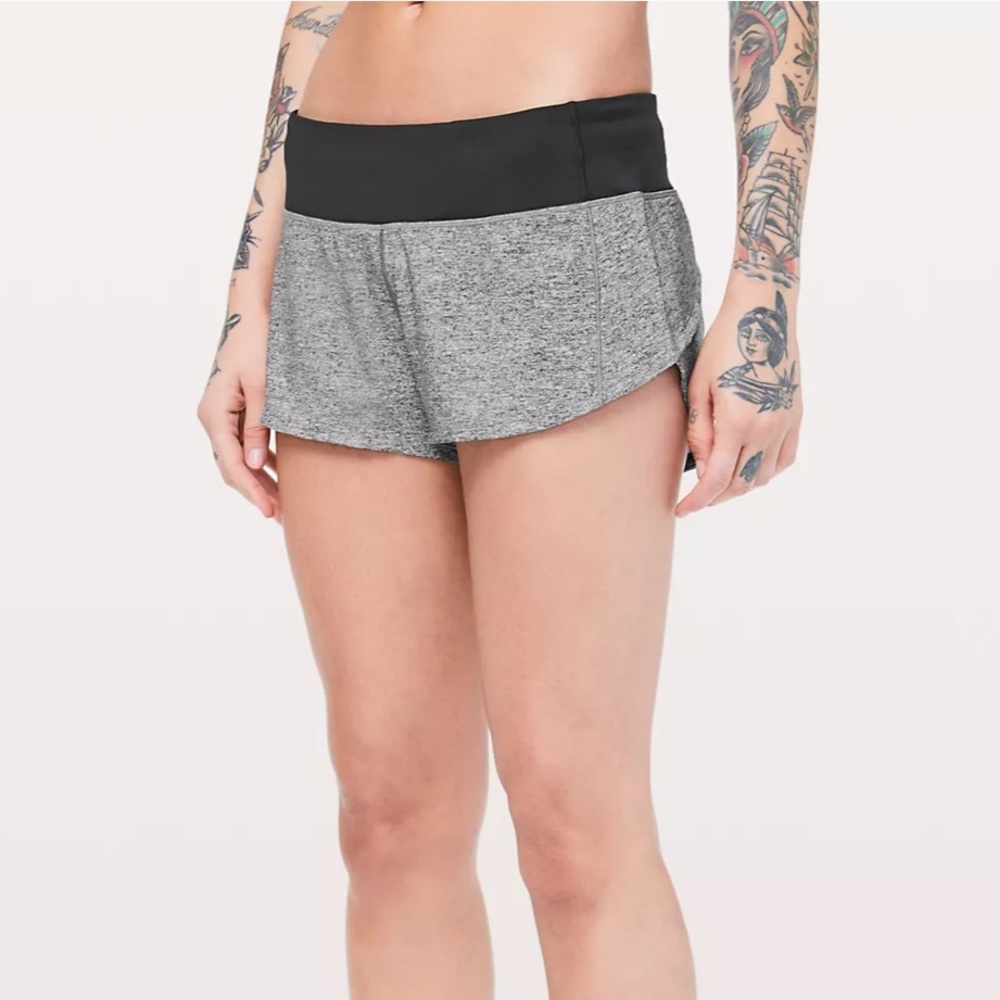 Speed Up Low-Rise Short 2.5" Heather Multi Black